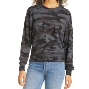 Rails Ramona Camo Print Sweater in Iron Camo Size Large
